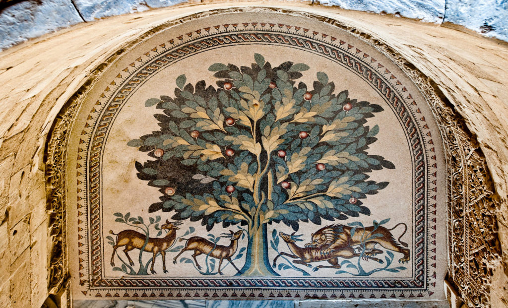 mozaic cu Arborele Vietii din Palatul lui Hisham